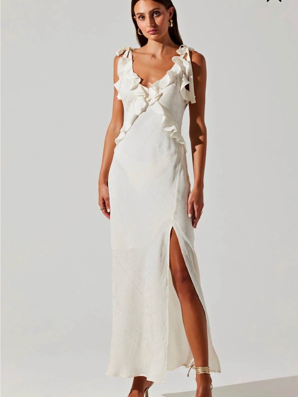 ASTR the Label Sorbae Ruffle White Maxi Dress

BRAND NEW with tags!